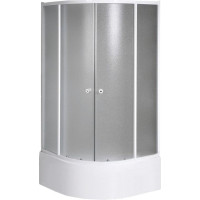 Aqualine ARLEN čtvrtkruhová sprchová zástěna 900x900x1500 mm, sklo Brick BTR903