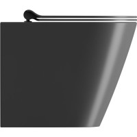 GSI KUBE X WC mísa stojící, Swirlflush, 36x55cm, spodní/zadní odpad, černá dual-mat 941026