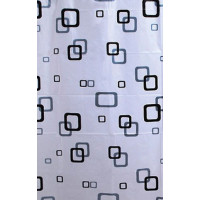 Aqualine Sprchový závěs 180x180cm, vinyl, bílá/modrá/černá ZV010