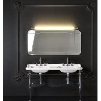 Kerasan WALDORF keramické dvojumyvadlo 150x55cm, 6 otvorů, bílá 4143K1-3