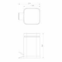 Gedy ARGENTA odpadkový koš 3l, Soft Close, černá mat 220914