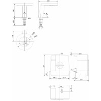 NOFER CONCEPT stojánková senzorová baterie s dávkovačem mýdla a osoušečem rukou výška 188mm, chrom 01901.B