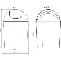 Aqualine Odpadkový koš výklopný, 5l, plast, bílá 20309