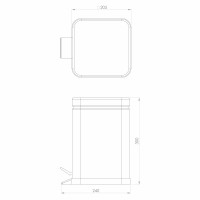 Gedy ARGENTA odpadkový koš 5l, Soft Close, černá mat 230914