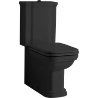 Kerasan WALDORF WC kombi mísa 40x68cm, spodní/zadní odpad, černá mat 411731