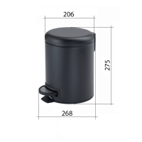 Gedy POTTY odpadkový koš 5l, Soft Close, zlato mat 330987