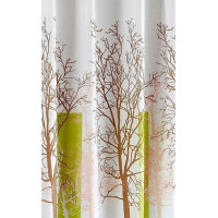 Aqualine Sprchový závěs 180x180cm, polyester, bílá/zelená, strom ZP009/180