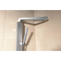 Aqualine ROME sprchový sloup k napojení na baterii, hlavová, ruční sprcha, chrom SL760