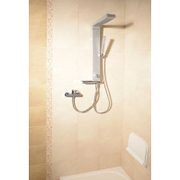 Aqualine ROME sprchový sloup k napojení na baterii, hlavová, ruční sprcha, chrom SL760