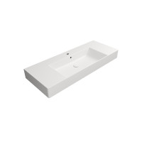 GSI KUBE X keramické umyvadlo 120x47cm, s odkládacími plochami, bílá mat 9452109