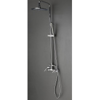 Sapho AIRTECH-AXIA sprchový sloup k napojení na baterii, hlavová, ruční sprcha, chrom 990E