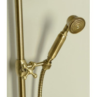 Sapho ANTEA sprchový sloup k napojení na baterii, hlavová, ruční sprcha, bronz SET036