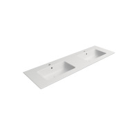 GSI PURA keramické dvojumyvadlo Slim 142x46cm, bílá mat 8889109
