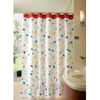 Aqualine Sprchový závěs 180x200cm, polyester, květovaný ZP007