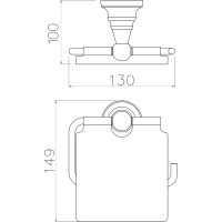 Sapho DIAMOND držák toaletního papíru s krytem, bronz 1318-17