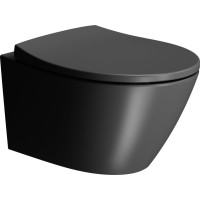 GSI MODO WC sedátko Soft Close, duroplast, černá mat/chrom MS98C26