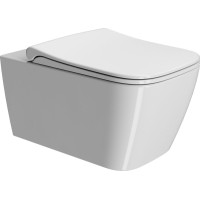 GSI NUBES WC sedátko, Soft Close, bílá mat/chrom MS96C09