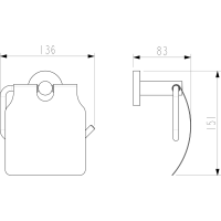 Sapho X-ROUND držák toaletního papíru, s krytem, chrom XR732