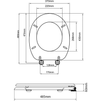 Aqualine AQUALINE WC sedátko, dub 1705-10