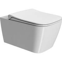 GSI NUBES WC sedátko, Soft Close, bílá/chrom MS96C11