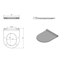 GSI PURA WC sedátko, SLIM, Soft Close, tortora mat/chrom MS86CSN05