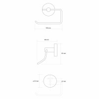 Sapho X-ROUND GOLD držák toaletního papíru bez krytu, zlato mat XR704GB