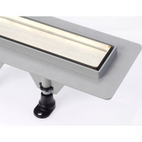 Polysan TILE podlahový žlab s nerezovým roštem pro dlažbu, L-720mm, DN40 72837