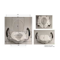 Ridder HANDICAP WC sedátko zvýšené 10cm, s madly, bílá A0072001