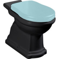 Kerasan RETRO WC kombi mísa 38, 5x72cm, spodní odpad, černá mat 101231