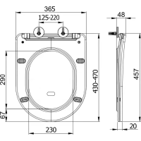 Sapho PACO WC sedátko, SLIM, Soft Close, černá mat PCS1012B