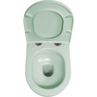 Isvea INFINITY závěsná WC mísa, Rimless, 36, 5x53cm, zelená mint 10NF02001-2T