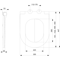 Sapho AVVA WC sedátko, SLIM, Soft Close, černá mat 100787-110