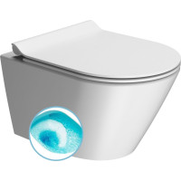 GSI KUBE X závěsná WC mísa, Swirlflush, 36x50cm, bílá dual-mat 941609