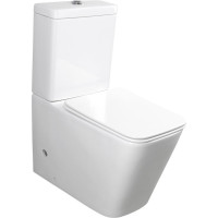 Sapho PORTO RIMLESS WC kombi, spodní/zadní odpad, bílá PC102WR