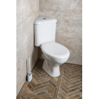 Aqualine CLIFTON rohové WC kombi, dvojtlačítko 3/6l, zadní/spodní odpad, bílá FS1PK