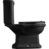Kerasan RETRO WC kombi mísa 38, 5x72cm, spodní odpad, černá mat 101231