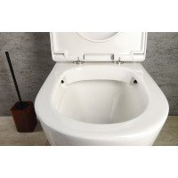 Sapho TURKU RIMLESS WC kombi zvýšený sedák, spodní/zadní odpad, bílá PC104WR