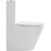 Sapho PACO WC kombi, Rimless, spodní/zadní odpad, bílá PC1012WR