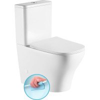 Sapho BELLO RIMLESS WC kombi, spodní/zadní odpad, bílá PC103WR