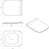 Isvea VEA WC sedátko, SLIM, odnímatelné, Soft Close, bílá 40Z80200I-S