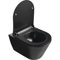 Sapho AVVA WC sedátko, SLIM, Soft Close, černá mat 100787-110
