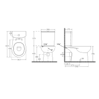 Sapho KAIRO CLEANWASH WC kombi s bidet. sprškou, zadní odpad, bílá PC106