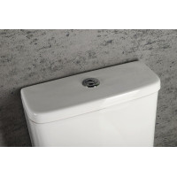 Sapho TURKU RIMLESS WC kombi zvýšený sedák, spodní/zadní odpad, bílá PC104WR