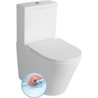 Sapho PACO WC kombi, Rimless, spodní/zadní odpad, bílá PC1012WR