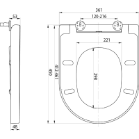 Aqualine DONA WC sedátko, Soft Close, bílá FD121