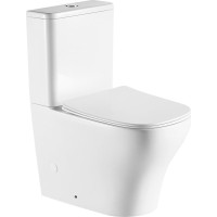 Sapho BELLO RIMLESS WC kombi, spodní/zadní odpad, bílá PC103WR