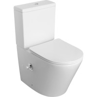 Sapho PACO CLEANWASH WC kombi, integrovaná baterie a bidet. sprška, spodní/zadní odpad, bílá PC1012RX