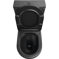 Sapho PACO RIMLESS WC kombi mísa s nádržkou, spodní/zadní odpad, černá mat PC1012WRB