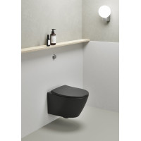 GSI MODO závěsná WC mísa, Swirlflush, 37x52cm, černá dual-mat 981626