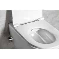 Isvea INFINITY CLEANWASH závěsná WC mísa Rimless, integrovaná baterie a bidet. sprška, 36, 5x53cm, bílá 10NFS1005I